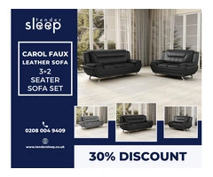 Introducing the Carol Faux Leather Sofa Set - 3+2 Seater!"