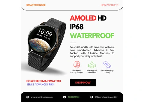 ✅ Smart Watch MOLED HD IP68 Waterproof Bluetooth Control