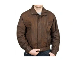 Jorde Calf Men's Vintage Motorcycle Biker Black Genuine Lambskin Leather Jacket For Men.