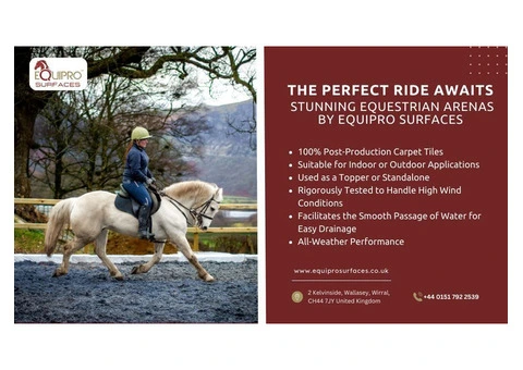 The Perfect Ride Awaits: Stunning Equestrian Arena by Equipro Surfaces