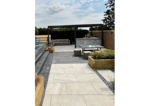 Beige Outdoor Porcelain Paving - Royale Stones