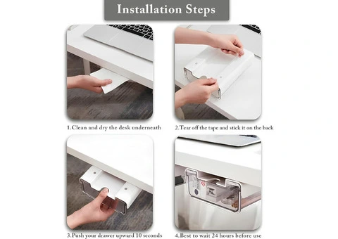 Under Desk Drawers with Storage | Shelf Organizer with Desk - 2/4