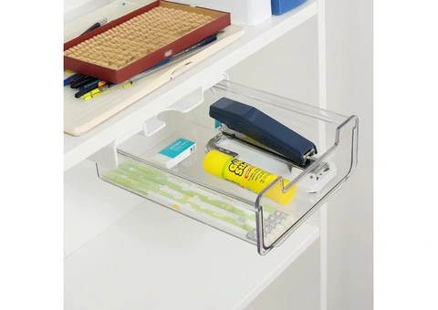 Under Desk Drawers with Storage | Shelf Organizer with Desk - 3/4