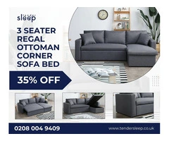 Transforming Spaces with our 3-Seater Ottoman Corner Sofa Bed". shop now 35% off