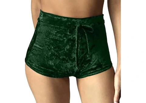 Women Sexy Velvet Shorts240522