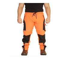 Orange work trousers