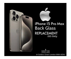 Apple iPhone 15 Pro Max Back Glass/Rear Glass Replacement Service London