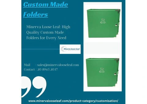 Minerva Loose Leaf: High Quality Custom Made Folders for Every Need