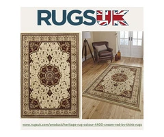 Heritage Rug by Think Rugs in 4400 Cream/Red Colour