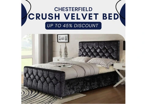 Buy Chesterfield Crushed Velvet Bed - 45% OFF