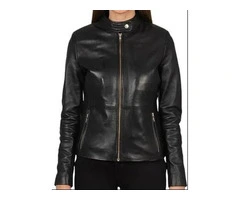 Jorde Calf Women’s Casual Vintage Leather Jacket