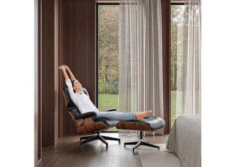 Iconic Charles Eames Lounge Chair & Ottoman – Rosewood Finish