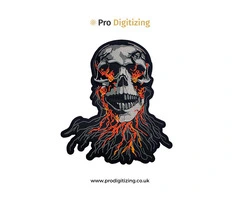 Get the High quality Skull Embroidery Patches for Jacket