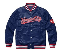 Vintage Arc Men’s Kansas Varsity Style Letterman Bomber Jacket