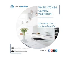 White Quartz Kitchen Worktops in London