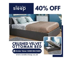 Buy Elo Crushed Velvet Ottoman Storage Bed - Upto 40% OFF