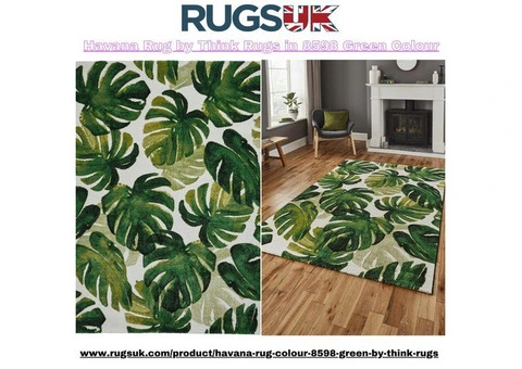 Havana Rug by Think Rugs in 8598 Green Colour