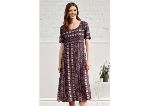 Elevate your wardrobe sustainably with our collection of Cotton Midi Dresses