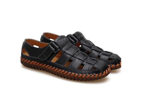 Breathable Genuine Leather Outdoor Summer Men’s Sandals Shoes,NEW! - 2/3