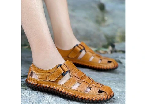 Breathable Genuine Leather Outdoor Summer Men’s Sandals Shoes,NEW! - 3/3