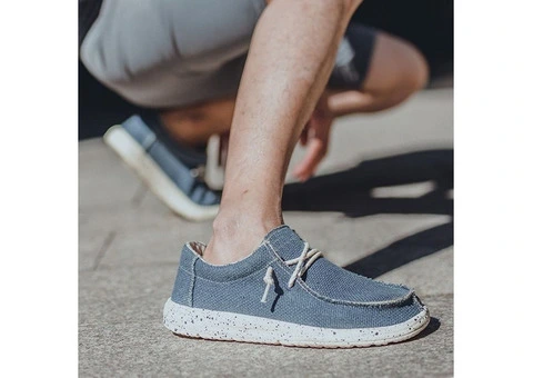 Summer Casual Breathable Lace-Up Canvas Men’s Loafers Shoes,NEW! - 2/3