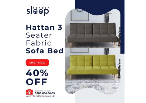 Buy Hattan 3 Seater Fabric Sofa Bed - Upto 40% OFF