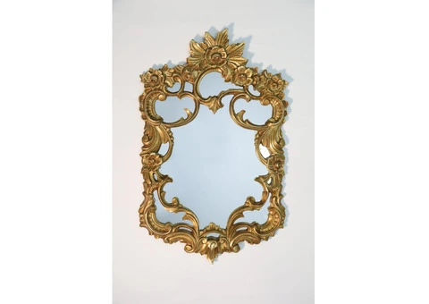 Aiething Victoria Ornate Antique Large Brass Wall Mirror UK - 1/8