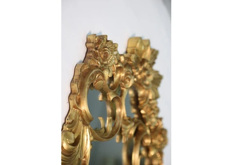 Aiething Victoria Ornate Antique Large Brass Wall Mirror UK - 6/8