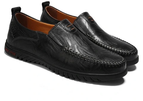 Genuine Leather Breathable Loafers Dress Men Shoes,NEW! - 1/3
