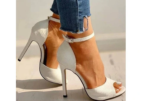 Sexy Ankle Strap Peep Toe Super High Heel Dress Womens Shoes,NEW! - 3/3