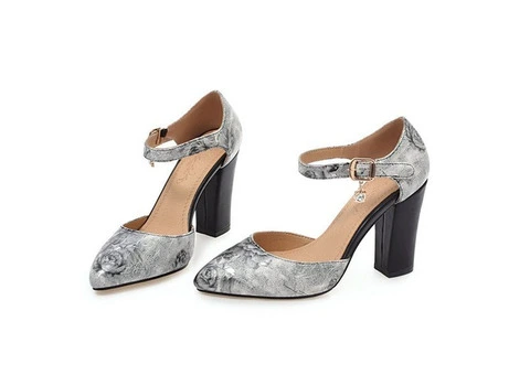 Floral Elegant Party Pointed Toe High Heels Mary Janes Womens Shoes,NEW! - 4/4