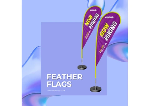 Get High-Quality Feather Flag Printing In Cardiff