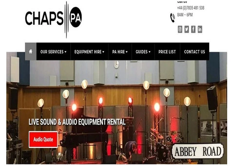 Audio equipment hire London