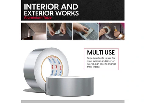 Heavy Duty Strong Aluminium Foil Adhesive Tapes Roll - 1/8