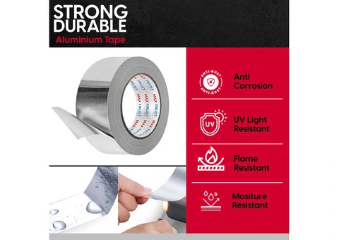 Heavy Duty Strong Aluminium Foil Adhesive Tapes Roll - 2/8