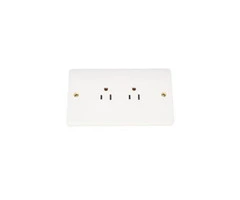 MK Electric 2 Gang White Power Socket | Enrgtech LTD