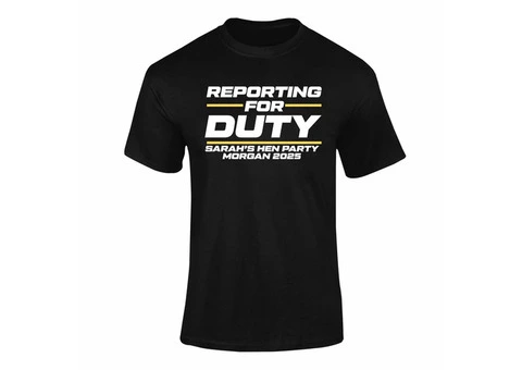 Personalised Reporting for Duty Hen T-Shirt