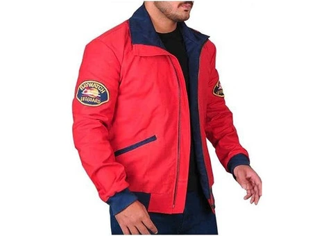 Jorde Calf Men’s Baywatch Red David Hasselhoff Jacket - 3/4