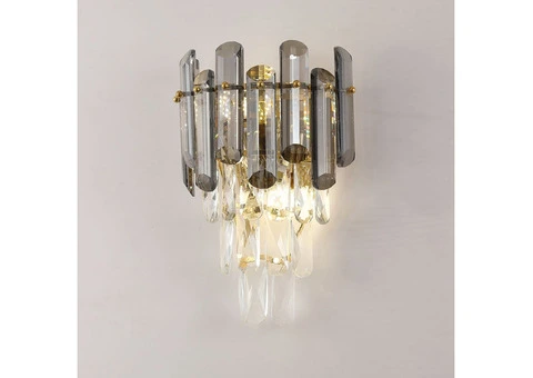 Crystal Wall Light - Postmodern Design & Genuine K9 Crystal | WDW Trading Co