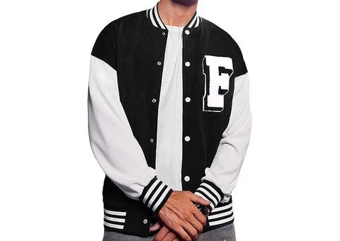 Jorde Calf Men's Varsity Baseball Letterman Jacket