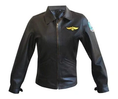 Women's Kelly McGillis Charlie Top Flying Gun Aviator Pilot Biker  Patches