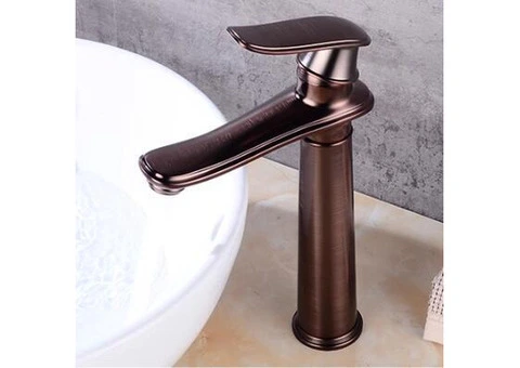 Traditional Style Oil Rubbed Bronze Finish Bathroom Sink Tap T0404OR - 4/5