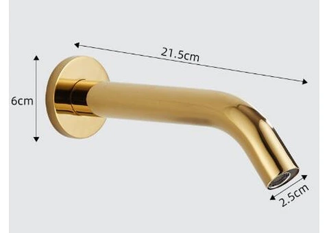 Automatic Golden Printed Bathroom Washing Hands Tap Wall Mounted Sensor Tap TG0170 - 3/4