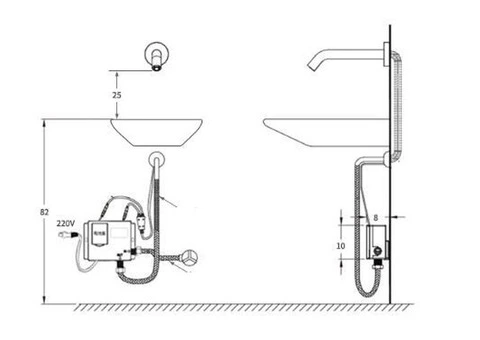 Automatic Golden Printed Bathroom Washing Hands Tap Wall Mounted Sensor Tap TG0170 - 4/4