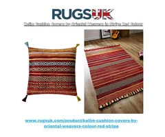 Kelim Cushion Covers by Oriental Weavers in Red