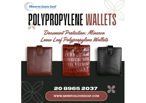 Document Protection: Minerva Loose Leaf Polypropylene Wallets
