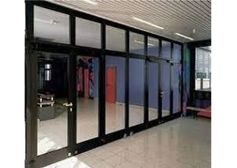 Aluminium shop front door