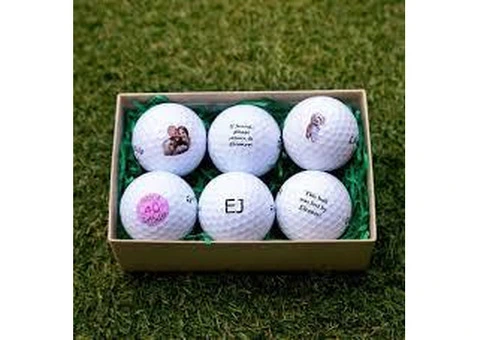 Printed golf balls for charity events