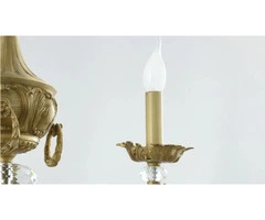 3 Arm Antique Brass Chandelier