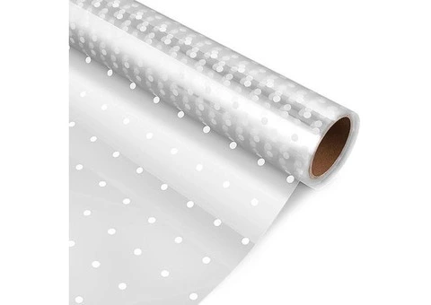 Buy FLORALCRAFT® Cellophane Roll - White Dot (80cm x 100m)